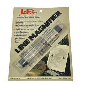 LoRan Line Magnifier LM-1 Magnetic Needlework Graph Reader Vintage 1983 NIP